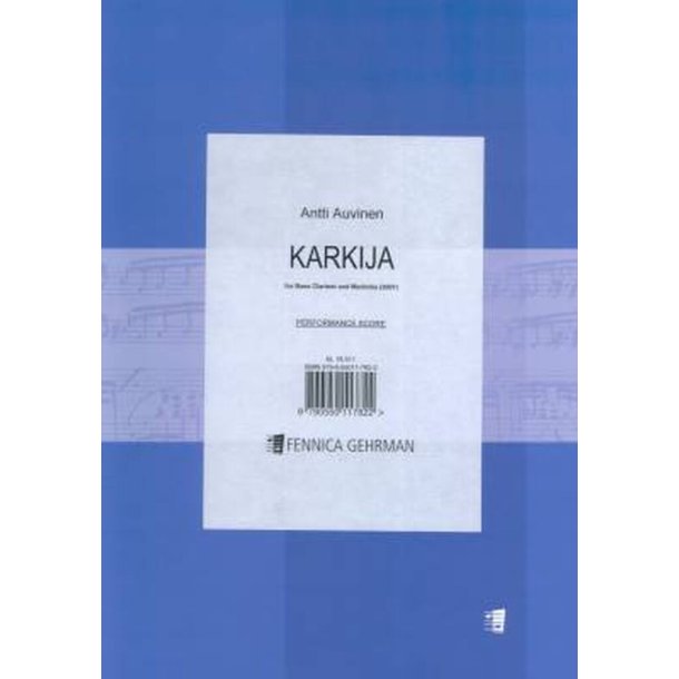 Karkija for bass clarinet and marimba
