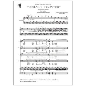 Tussilago (Coltsfoot) for mixed choir and piano