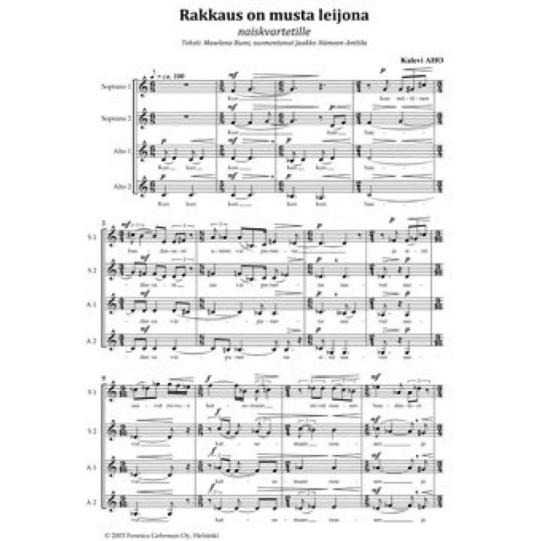 Rakkaus On Musta Leijona : Love is a Black Lion