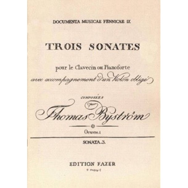 Trois Sonates op. 1 : Sonata III (Es)