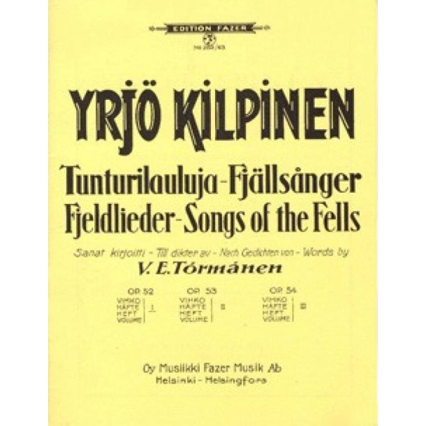 Fjeldlieder op. 52 Band 1