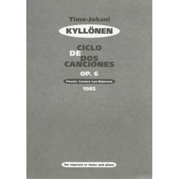 Ciclo de dos Canci&oacute;nes op. 6