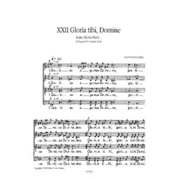 Gloria Patri Opus 17/22 Gloria Tibi, Doimine