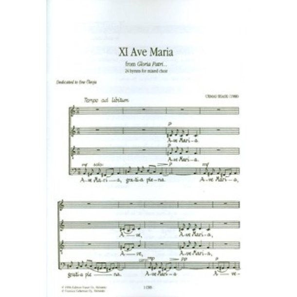 Gloria Patri Opus 17/11 Ave Maria Opus 17/12 Credo