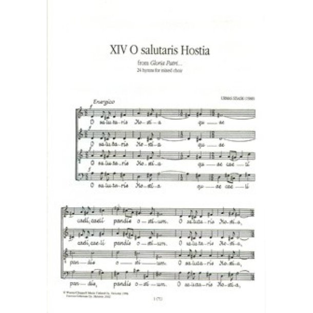 Gloria Patri Opus 17/14 O salutaris Hostia : Opus 17/15 Ave verum Corpus
