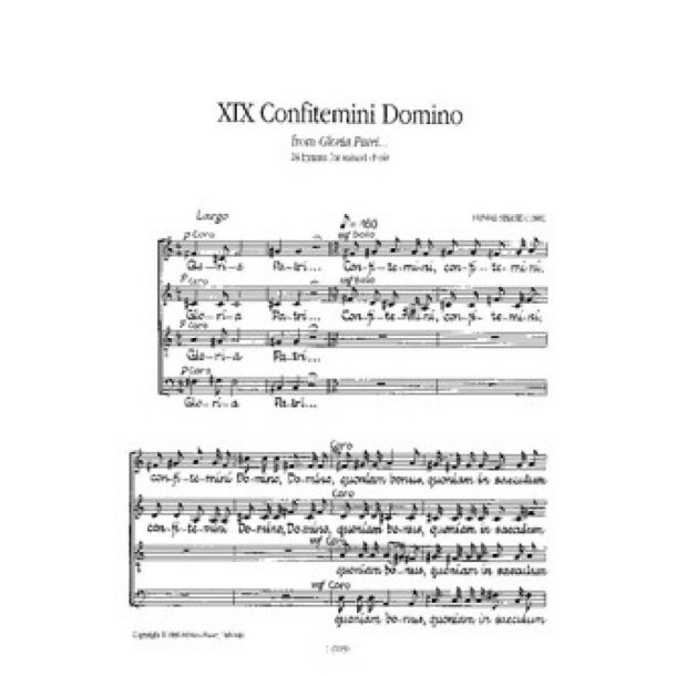 Gloria Patri Opus 17/19 Confitemini Domino