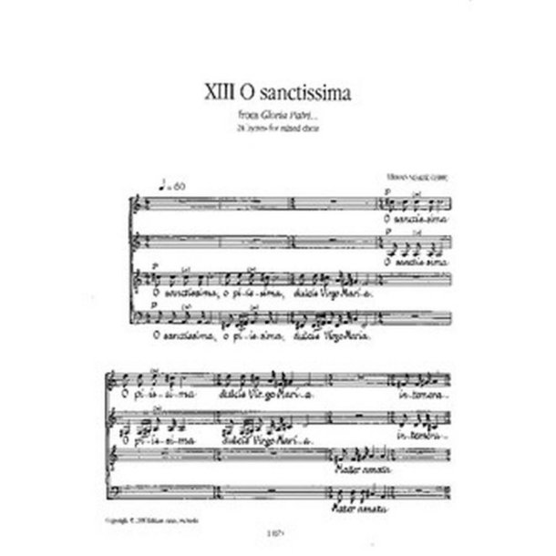 Gloria Patri Opus 17/13 O Sanctissima