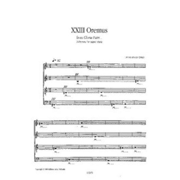 Gloria Patri Opus 17/23 Oremus