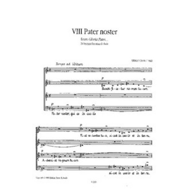 Gloria Patri Opus 17/8 Pater Noster