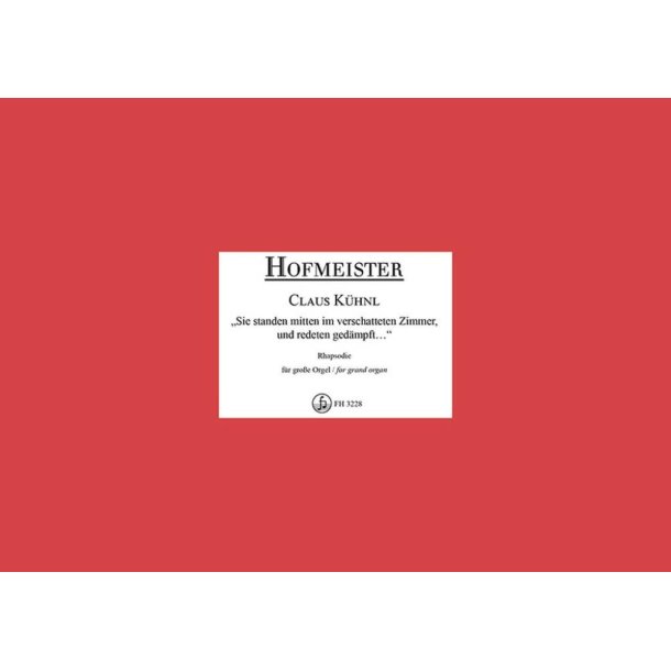 Sie standen mitten im verschatteten Zimmer : Rhapsodie f&uuml;r gro&szlig;e Orgel