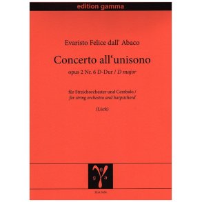 Concerto all'unisono op. 2 Nr. 6 D-Dur