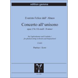 Concerto all'unisono opus 2 Nr. 8 h-moll