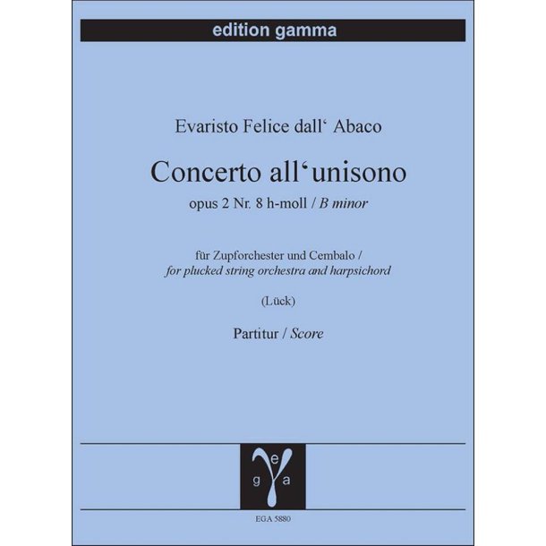 Concerto all'unisono opus 2 Nr. 8 h-moll