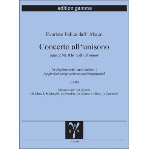 Concerto all'unisono opus 2 Nr. 8 h-moll
