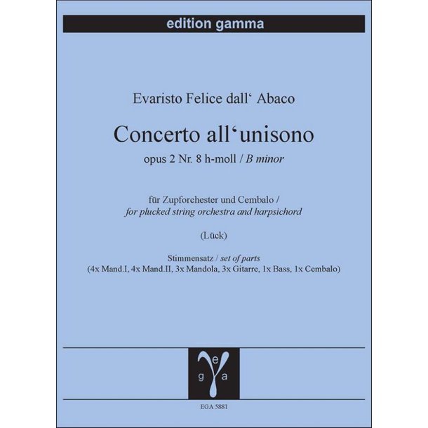 Concerto all'unisono opus 2 Nr. 8 h-moll