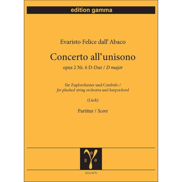 Concerto all unisono op. 2 Nr. 6 D-Dur