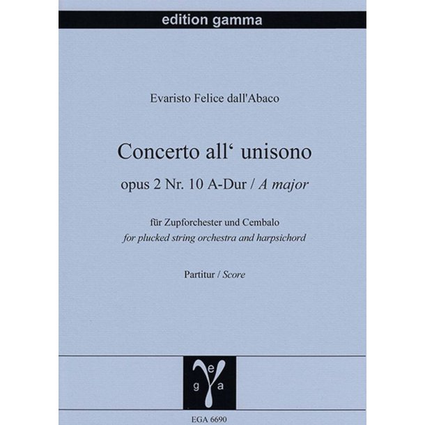 Concerto all'unisono op. 2 Nr. 10 A-Dur