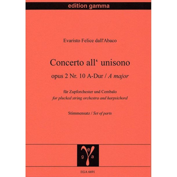 Concerto all'unisono op. 2 Nr. 10 A-Dur