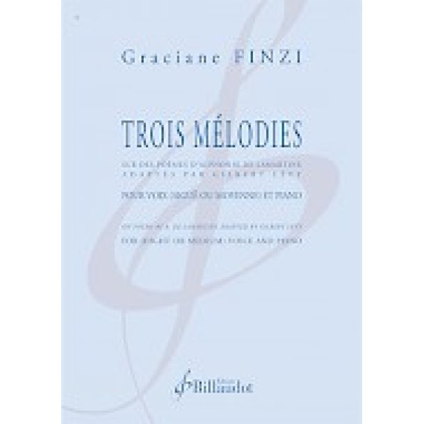 Trois m&eacute;lodies : sur des po&egrave;mes d'Alphonse de Lamartine