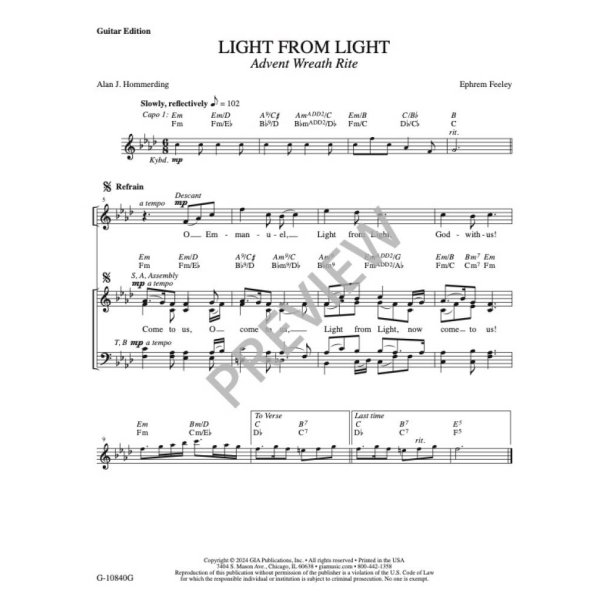 Light from Light : Advent Wreath Rite / Advent Intercessions