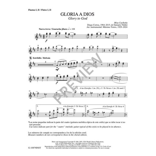 Gloria a Dios : Glory to God - Instrument Edition