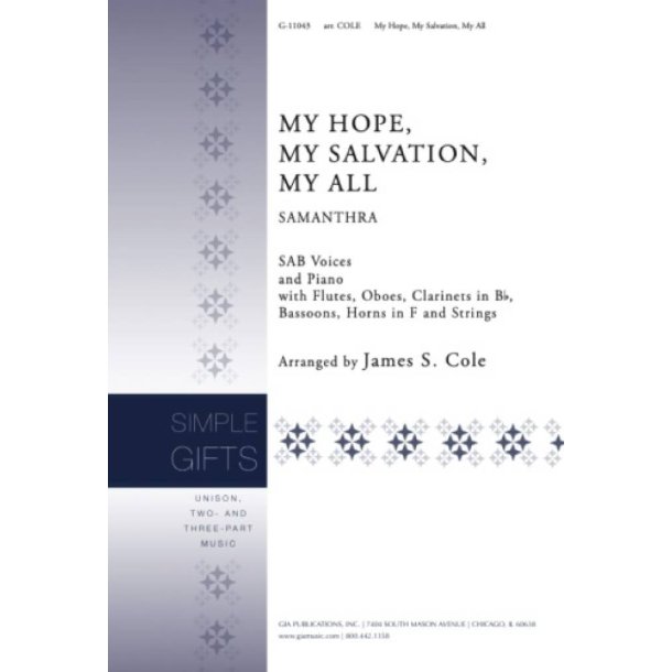 My Hope, My Salvation, My All : Samanthra