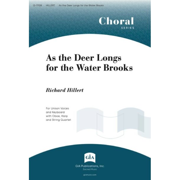 As the Deer Longs for the Water Brooks : Instrument edition - Oboe, Harp, Violin I, Violin II, Viola, Cello