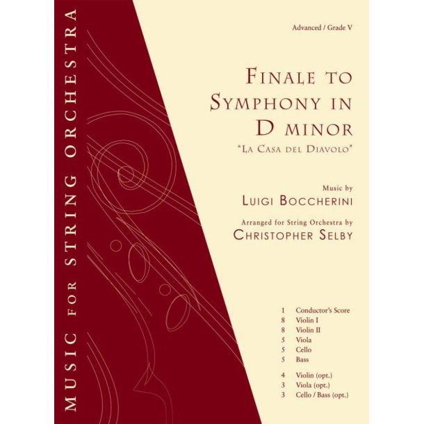 Finale to Symphony in D Minor: La Casa del Diavolo : Music for String Orchestra Series - Violin I, Violin II, Viola, Cello, Bass