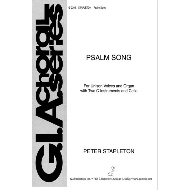 Psalm Song : 2 Flutes or other melody instrument, optional Cello