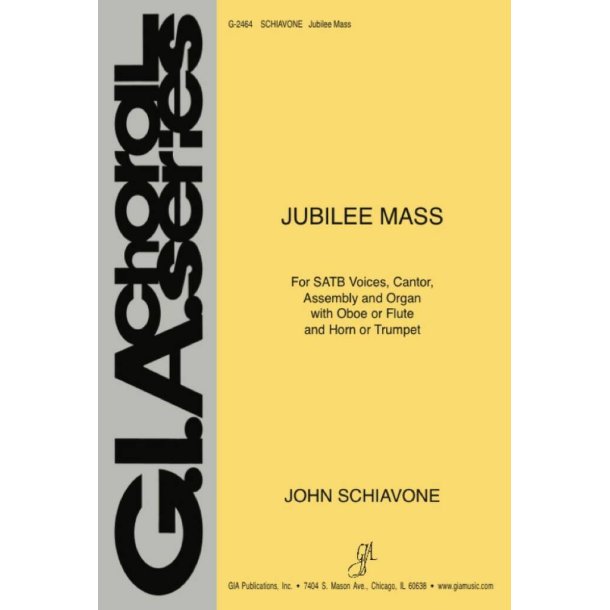 Jubilee Mass : Flute or Oboe- optional Horn in F or Trumpet