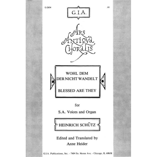 Wohl dem der nicht wandelt : Blessed Are They