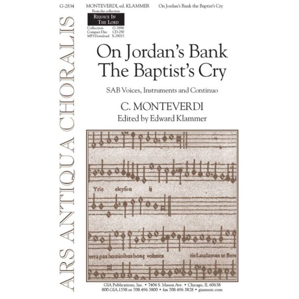 On Jordan's Bank the Baptist's Cry : 2 treble Strings or Woodwinds