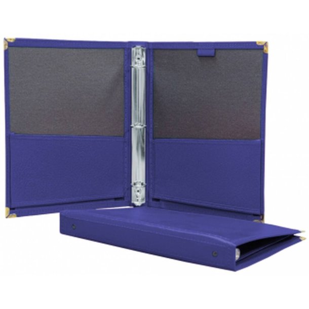 Deluxe Folio w/3-Ring Binder-Blue
