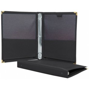 Deluxe Folio w/3-Ring Binder-Black