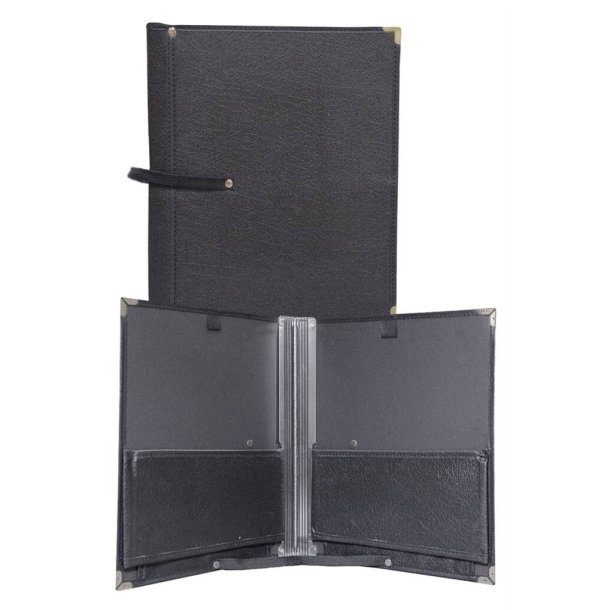 BLACK FOLIO W/STRAP/STRNG