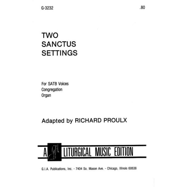 Two Sanctus Settings