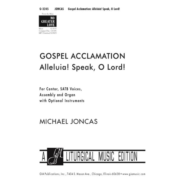 Gospel Acclamation from No Greater Love : Brass septet - 2 Bb Trumpets, 2 Horns in F, 2 Trombones, Tuba, 3 Timpani, Full Score