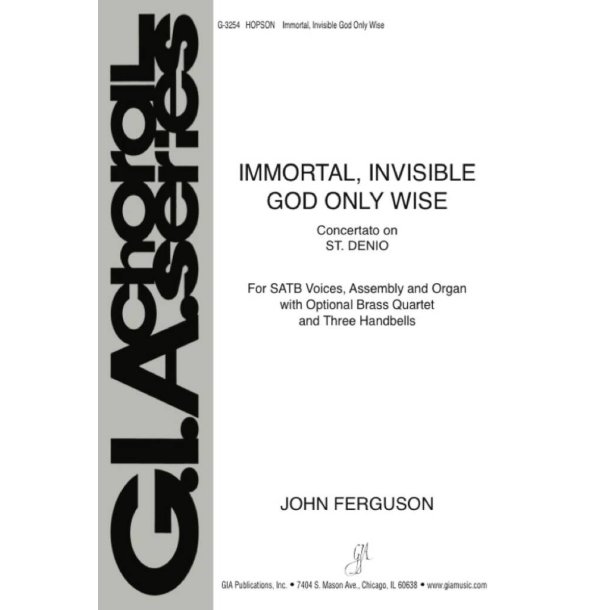 Immortal, Invisible, God Only Wise : Brass quartet - 2 Trumpets, 2 Trombones, 4 Handbells
