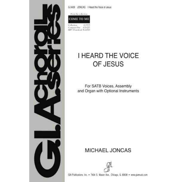 I Heard the Voice of Jesus - Instrument : Oboe, String Quintet - 2 Violins, Viola, Cello, Bass
