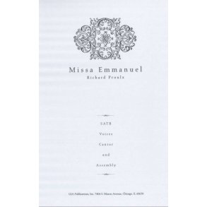 Missa Emmanuel--Congregation Card