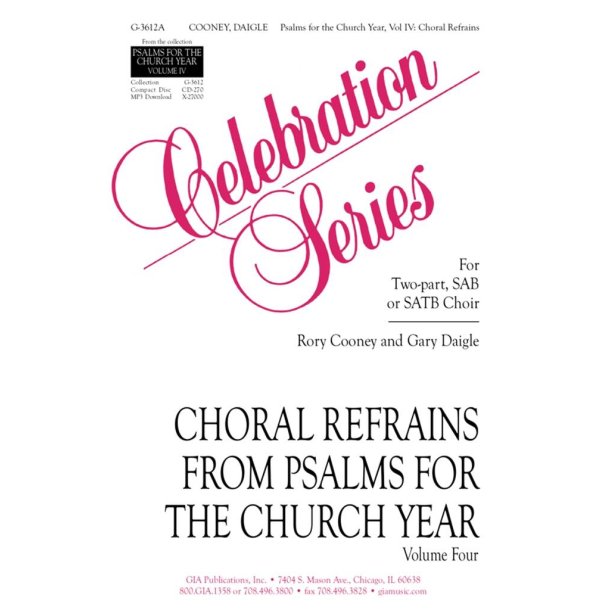 Psalms for the Church Year-Vol. 4, Choral refrains