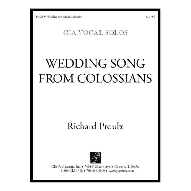 Wedding Song from Colossians