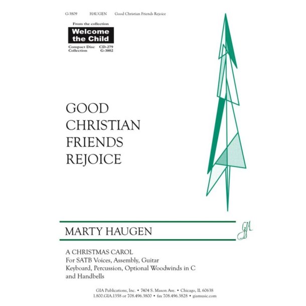 Good Christian Friends, Rejoice : 2 Woodwinds in C, Handbells