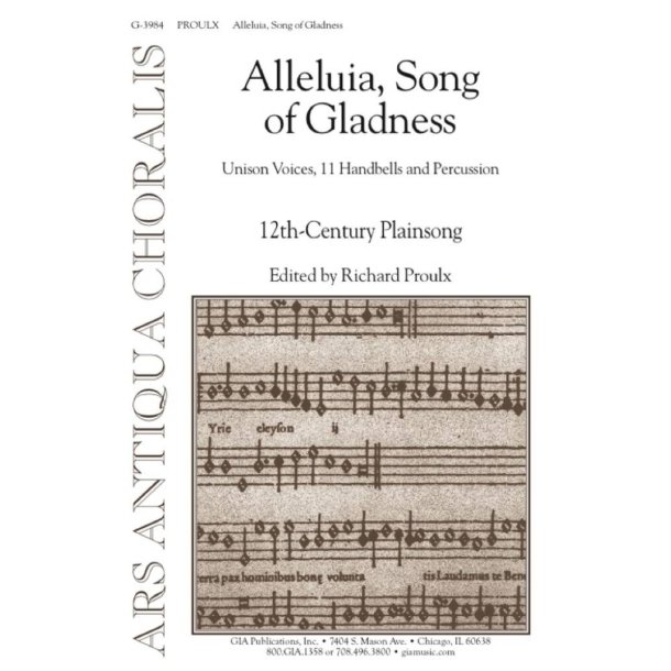 Alleluia, Song of Gladness : 11 Handbells, Percussion
