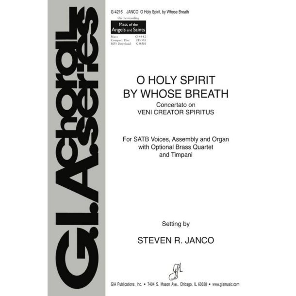 O Holy Spirit, by Whose Breath : Brass quartet - 2 Trumpets, 2 Trombones, Timpani