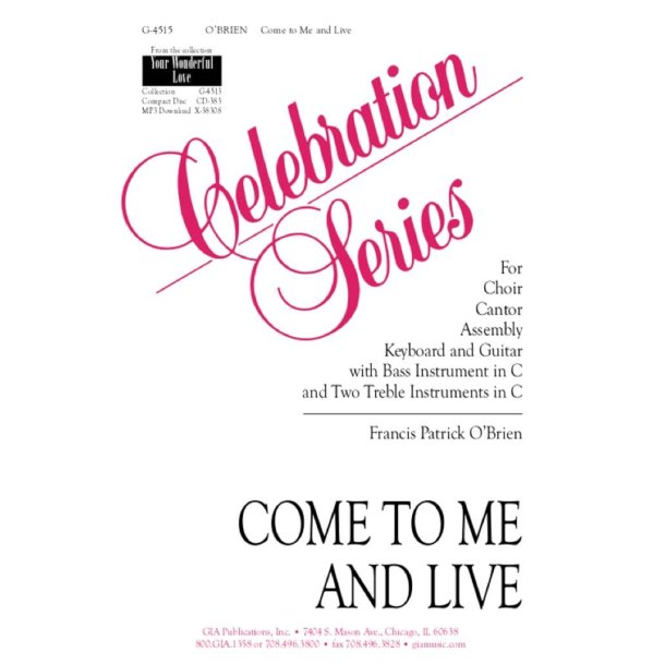 Come to Me and Live : 2 C Instruments, Bass C instrument - Cello