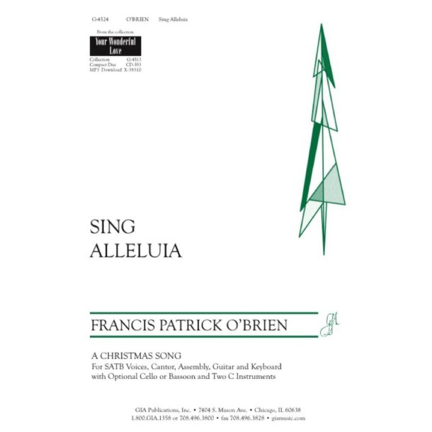 Sing Alleluia : Cello or Bassoon- 2 C Instruments