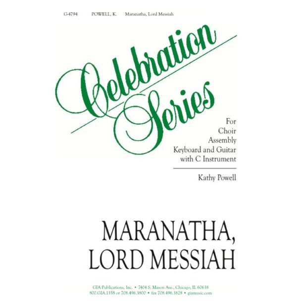 Maranatha, Lord Messiah : C Instrument