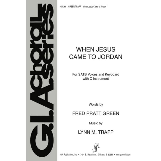 When Jesus Came to Jordan : C Instrument