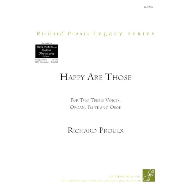 Happy Are Those : Flute and Oboe, String parts in archive file